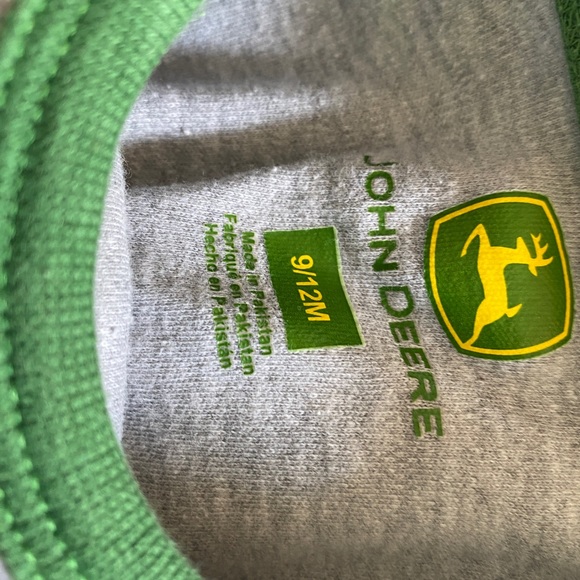John Deere, one piece outfit. Cotton knit.  cute graphics on front. 9-12 mos. - Picture 2 of 4